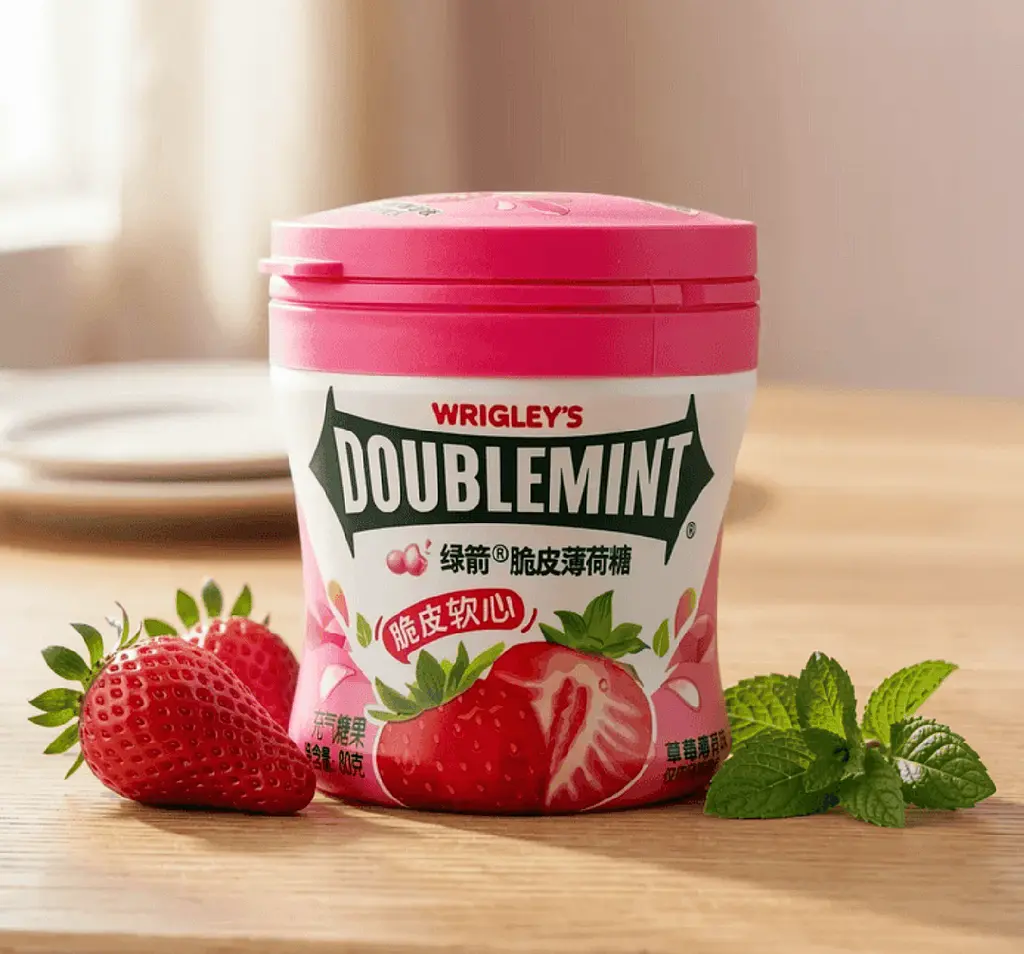 Драже Wrigley's Doublemint Strawberry Chewy Mint Candy 80г - фото 5