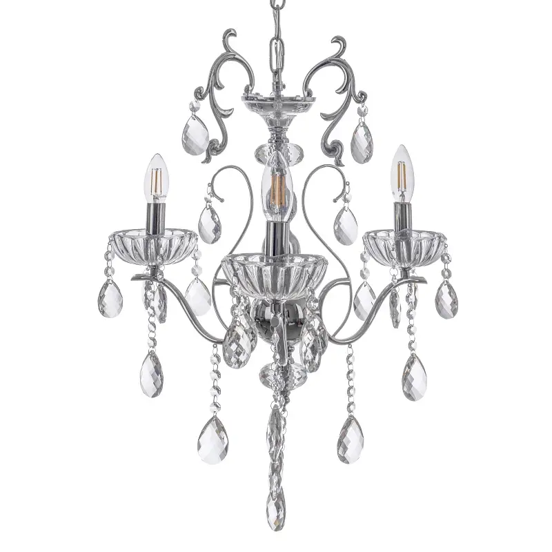 Люстра подвесная Brille хрустальная свеча E14 40W (BCL-668S/3) - фото 5