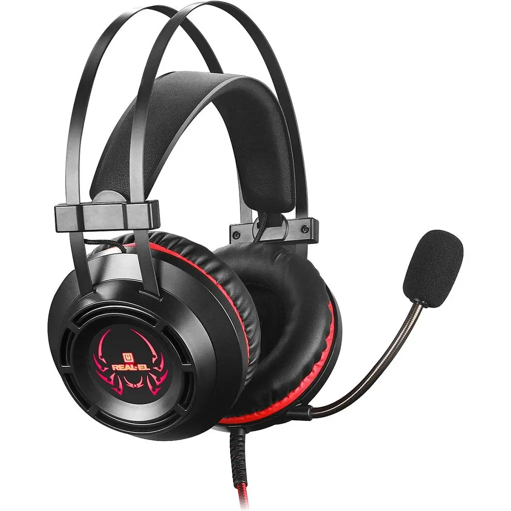 Ігрові навушники REAL-EL GDX-7450 Black/Red (EL124100039) [112552] - фото 2