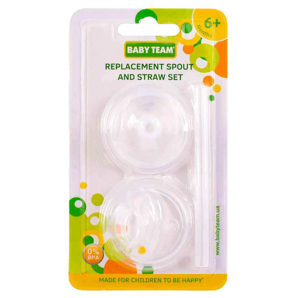 Набір для поїльника Baby Team силіконовий спаут і трубочка 6+ міс. (5055) - фото 3