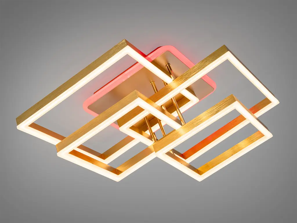 Люстра стельова LED Diasha 7002G LED 3color mmer 7002G, 145W, 3 кольори, золото, сучасний стиль, 52 см - фото 2