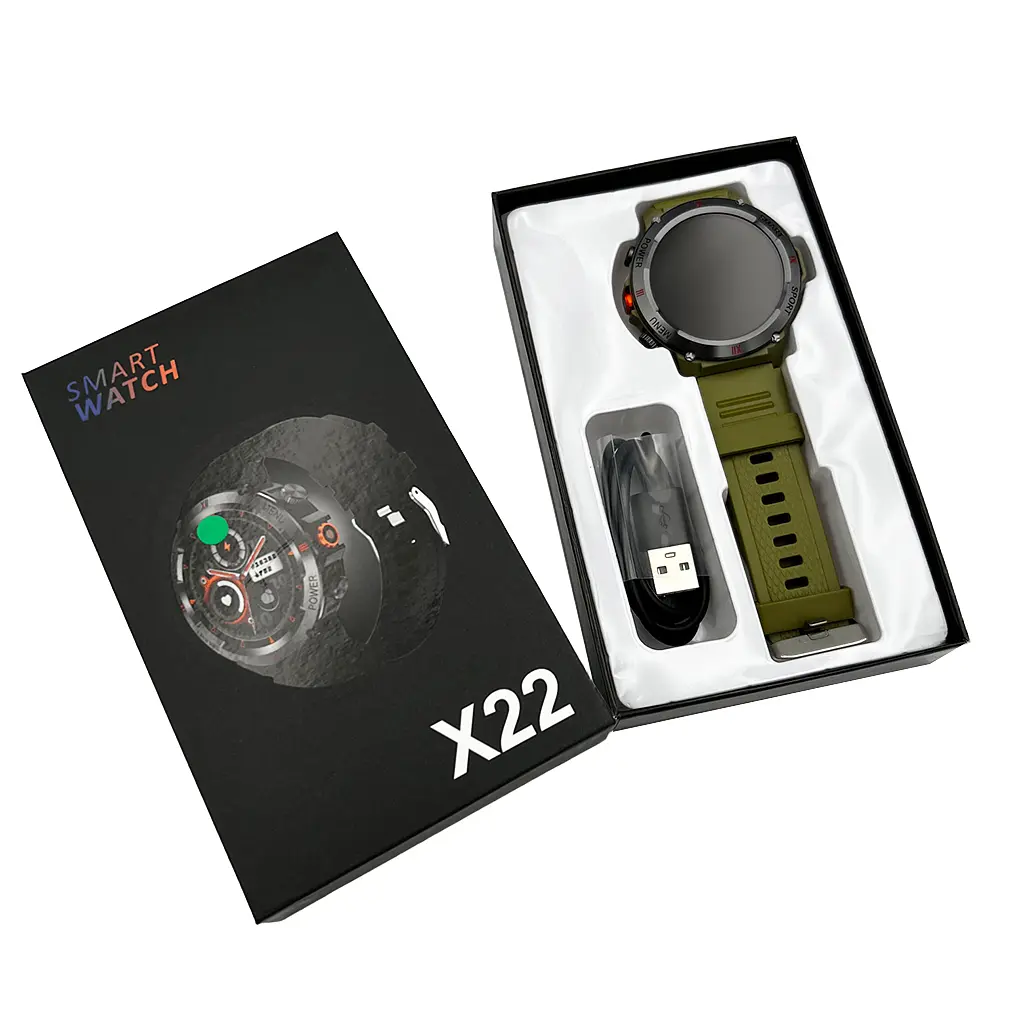 Смарт-годинник IWO X22 38mm, 330 mAh, IP68 Army Green (IWOX22AG) - фото 2