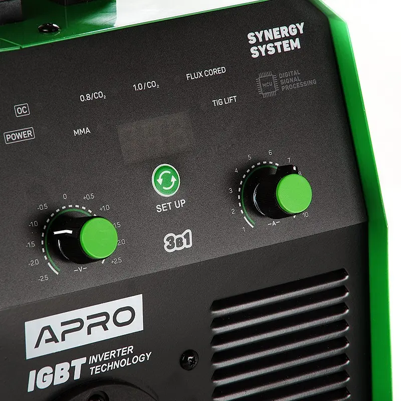 Полуавтомат инверторный сварочный Apro MIG-200 + набор кабелей 30412 - фото 9