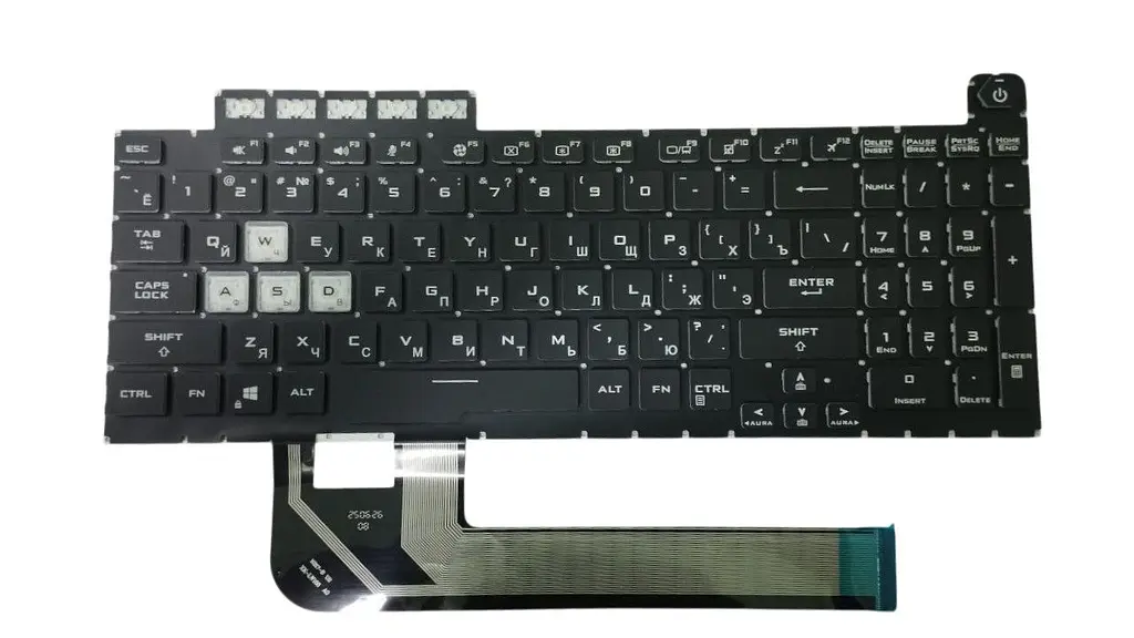 Клавіатура для ноутбука Asus FA506, FX506 Series Black, (No Frame), з кольоровим підсвічуванням - фото 2