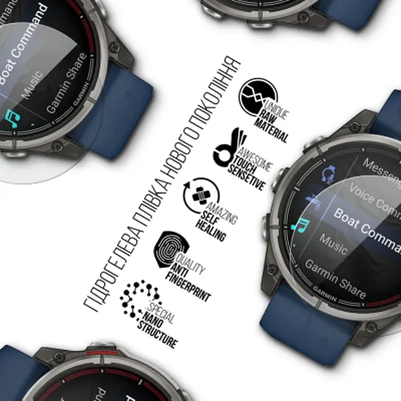 Плівка захисна Armorstandart hydrogel Garmin quatix 8 47mm 6 pcs (ARM91676) - фото 2