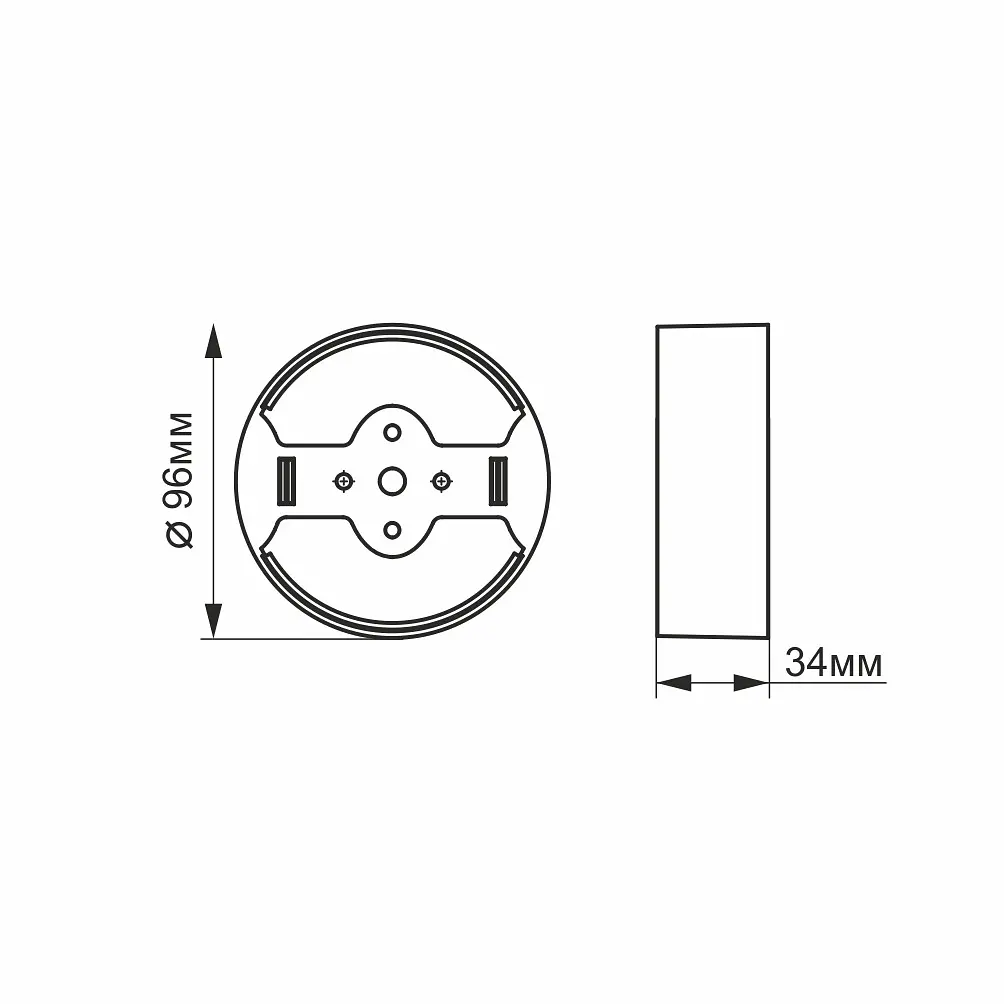 Рамка накладного монтажа безрамочного круглого светильника Videx (VL-DLFR-09SF)  - фото 2