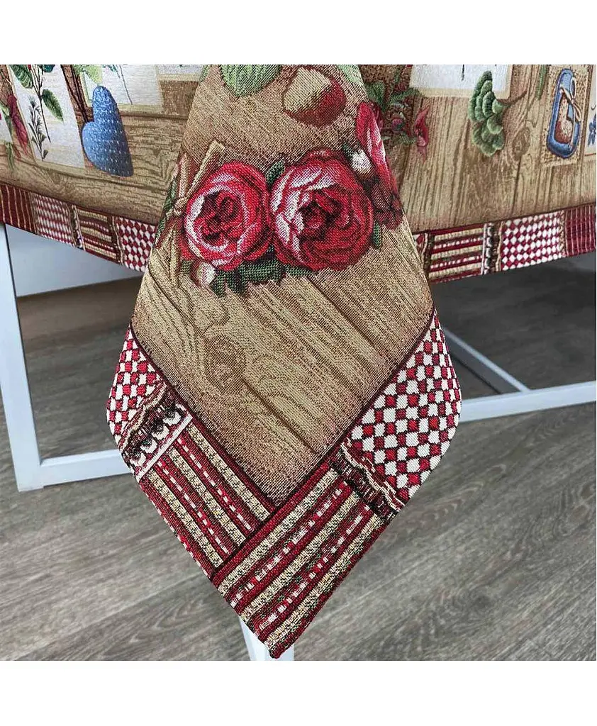 Скатертина гобеленова на стіл Wooden 135х240 см (024651) - фото 3
