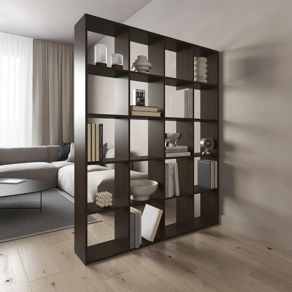 Книжная полка стеллаж Vays M-3 на 20 ячеек ЛДСП 143x29x178 см для дома офиса детской или гостиной - фото 6