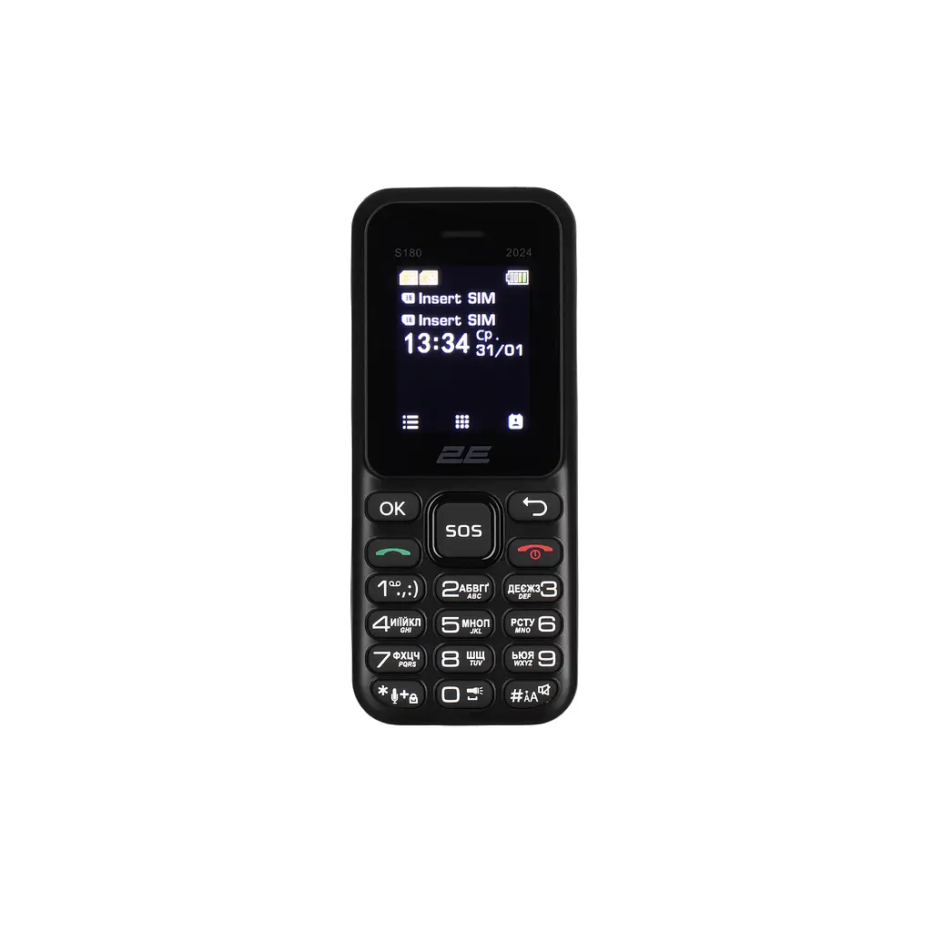 Мобильный телефон S180 2024 1.77" 2SIM, 600мАч, черный 2E teh0019250 - фото 2