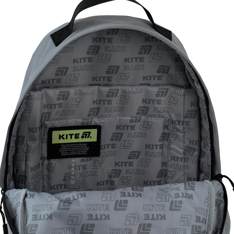 Рюкзак для старшої школи Kite Education teens 949L No One Cares Сірий (K26-949L-2) - фото 11