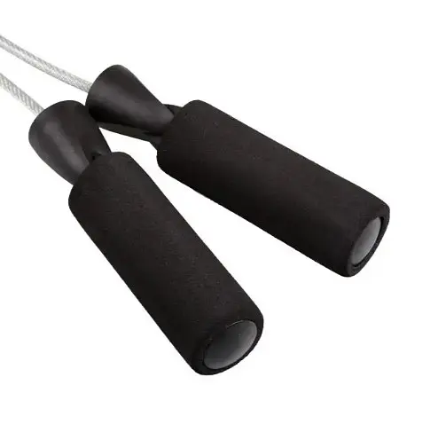 Скакалка скоростная с подшипниками Power System PS-4004 Speed ​​Jump Rope 2,8 м (PS-4004_Black-Steel) - фото 2