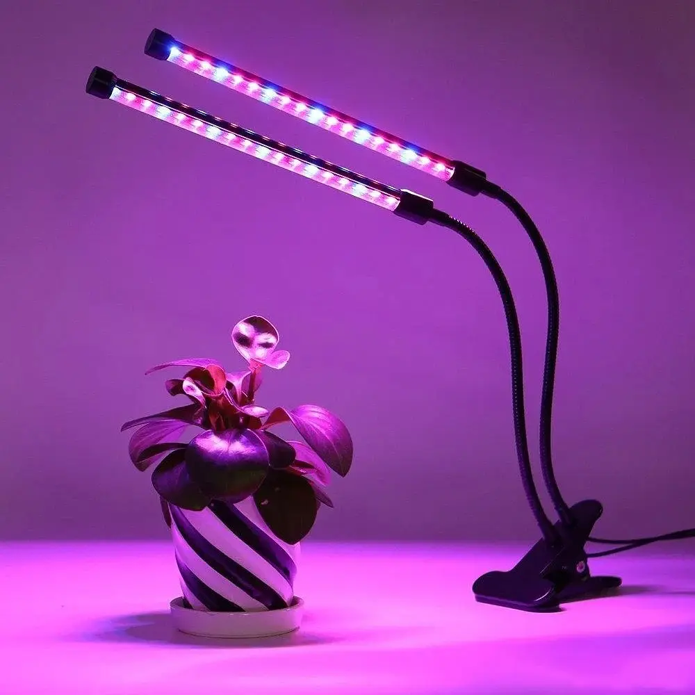 Фітолампа для рослин Double Grow Light, подвійна, гнучка, з USB живленням і таймером, 40 LED - фото 2
