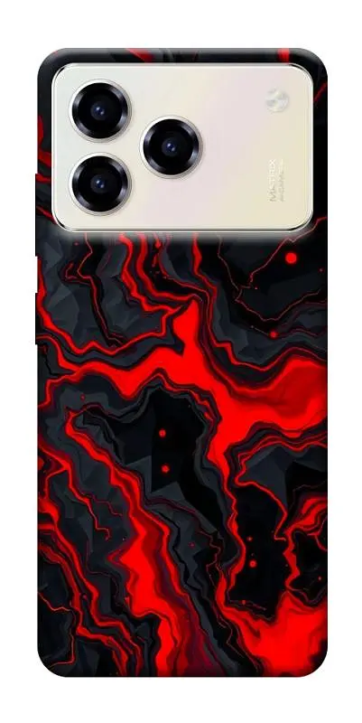 TPU чохол Demsky Black red marble для ZTE Blade A76