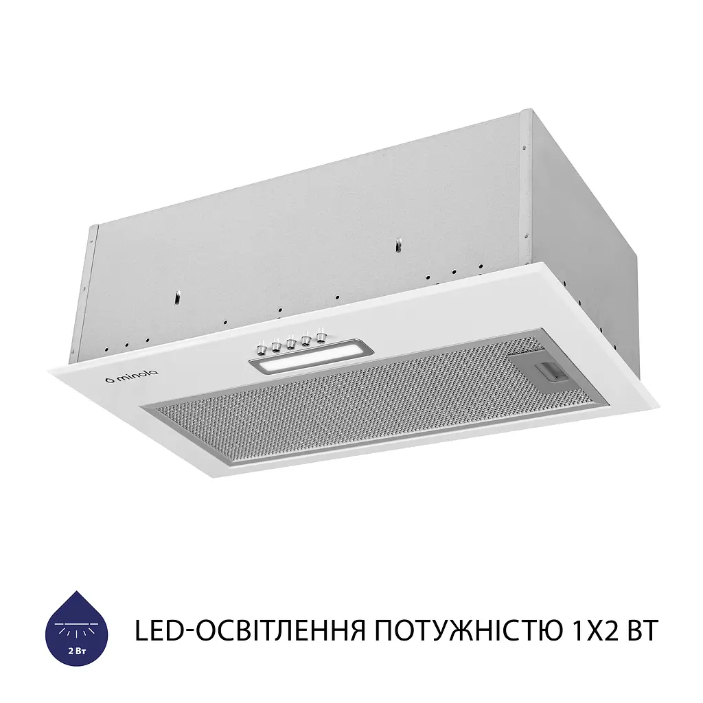 Витяжка повновбудована MINOLA HBI 5614 WH 1000 LED - фото 3