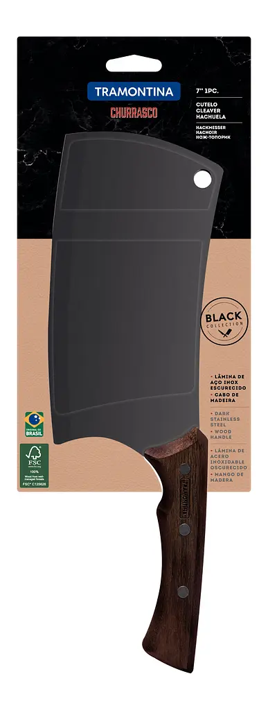 Ніж-тесак Tramontina Churrasco Black 178 мм kuh0015700 - фото 3