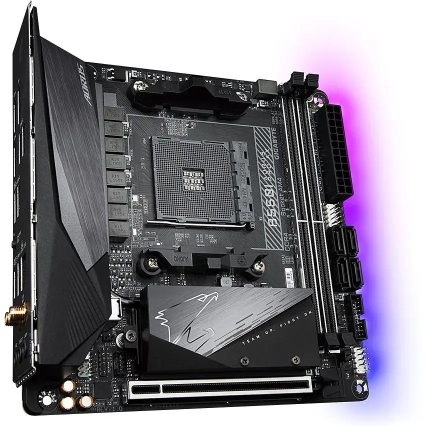 Материнська плата Gigabyte B550I AORUS PRO AX (sAM4) - фото 2