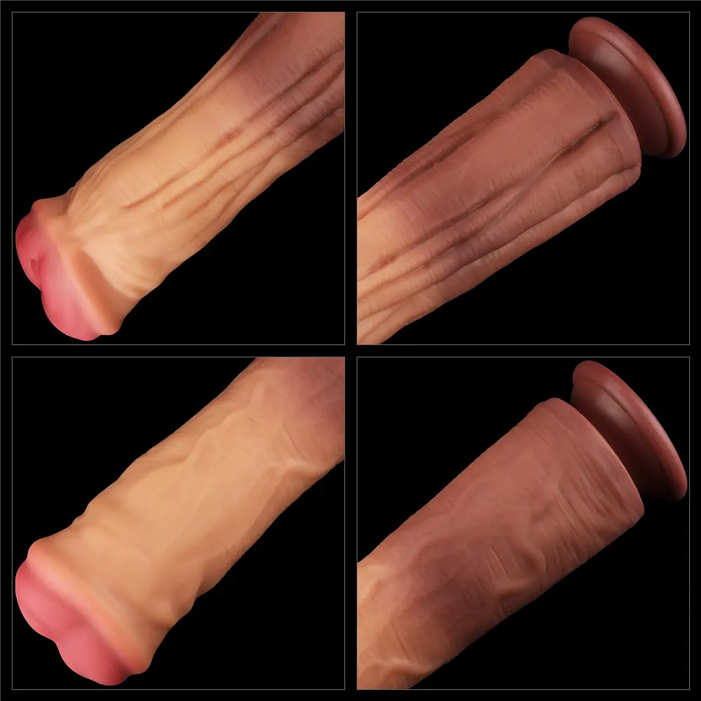 Фалоімітатор - Dual-Layered Silicone Cock 12" Brown - фото 7