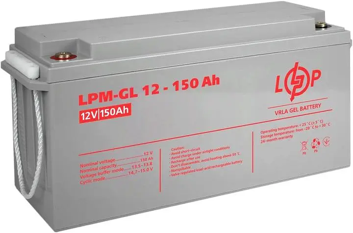 Акумуляторна батарея для ДБЖ LogicPower GEL 12 V / 150 А*ч (LP4155) - фото 2