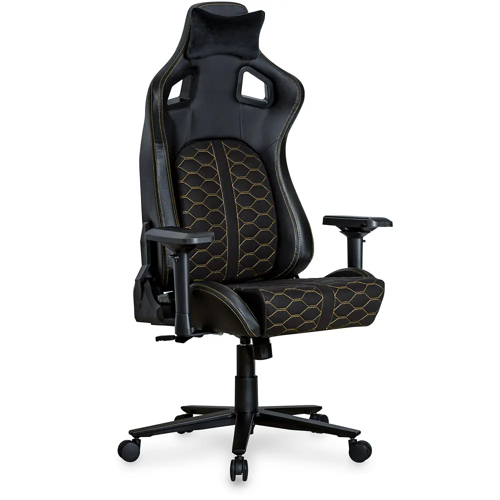Геймерське крісло Cyberlux Hermes Fabric Black Gold (арт. GM-403 B)