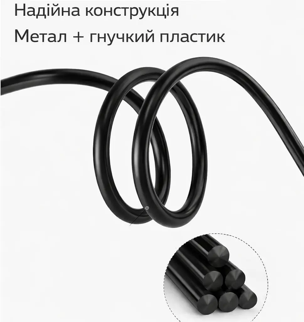 Гнучкий тримач для телефона з прищіпкою 75 см, кріплення для смартфона на гнучкій ніжці - фото 7