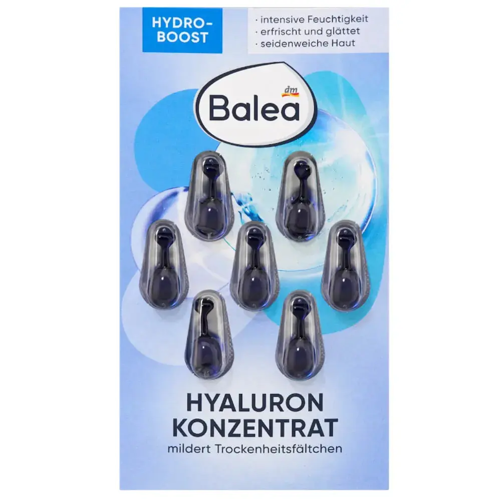 Сироватка Balea Hyaluron з гіалуроновою кислотою для інтенсивного зволоження, 7 шт