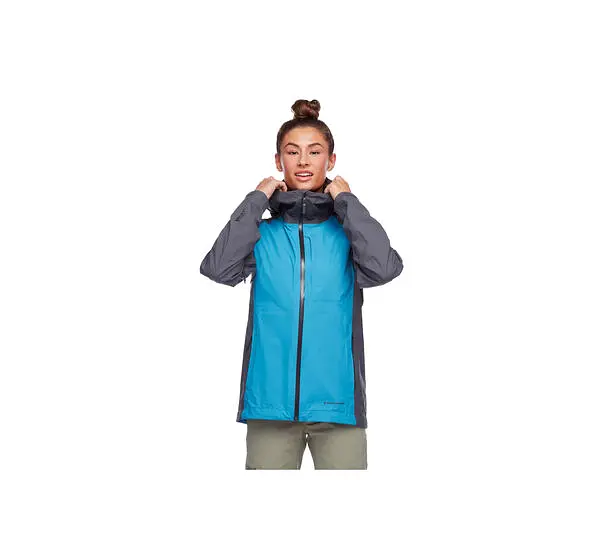Куртка женская Black Diamond Highline Shell S Черный-Синий - фото 4