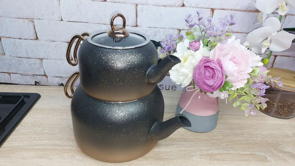 Двоярусний чайник O.M.S. Collection 8250-XL-Bronze (1,8/3,6 л.) - фото 5