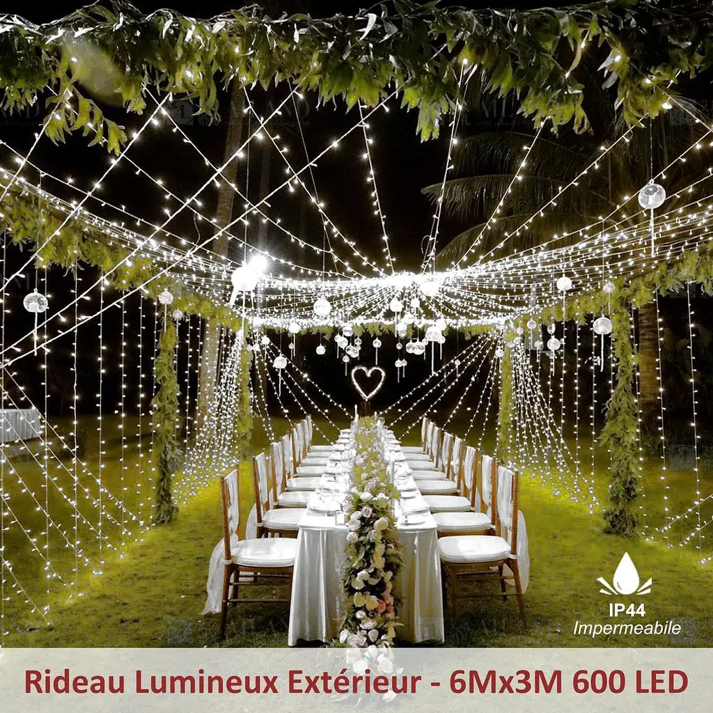 Світлодіодна штора 600 LED 6×3 м для вулиці та приміщень IP44 - фото 9