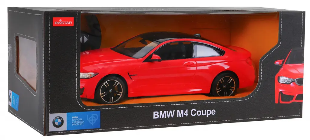 Машинка RASTAR BMW M4 Coupe на дистанционном управлении + пульт 2,4 ГГц 1:14 красный 70900 - фото 8