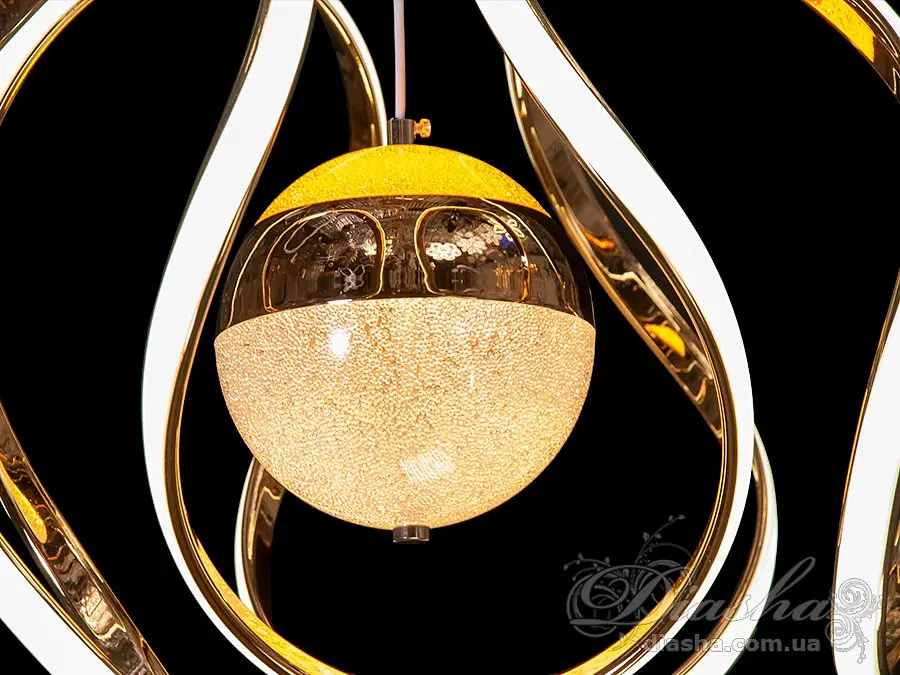 Стельова люстра LED Diasha 1955/1G 1955, 75W, 3025 лм, золото, регульована, для великої кімнати - фото 4