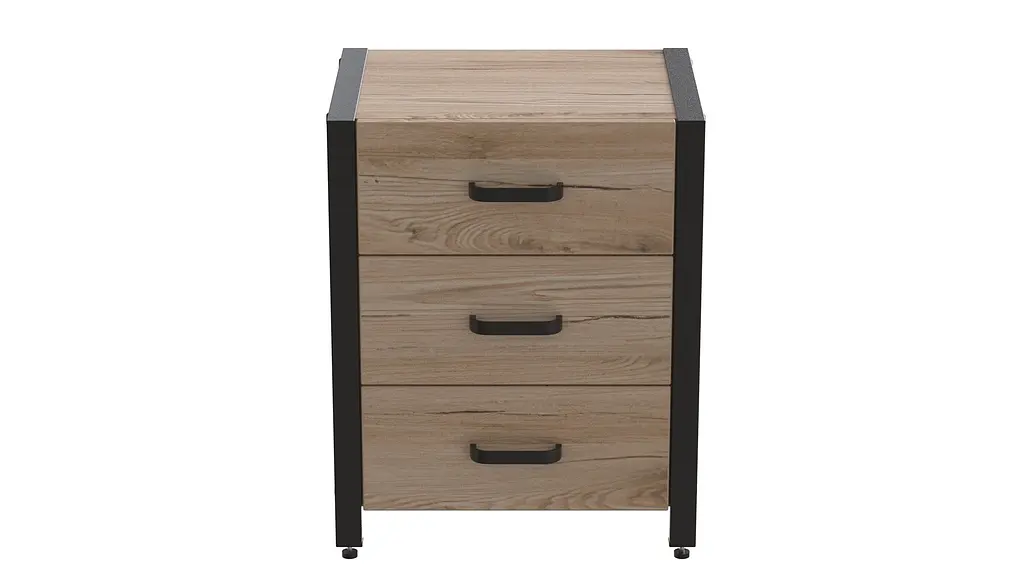 Тумба универсальная Ferrum-decor Вивьен 3 50x41x40 черный ДСП Дуб Сан-Марино 16мм (FRD-104187) - фото 7