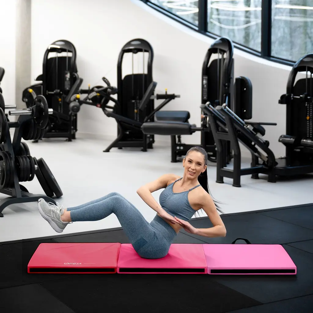 Мат гимнастический жесткий Gymtek 5см светло-розовый - фото 3