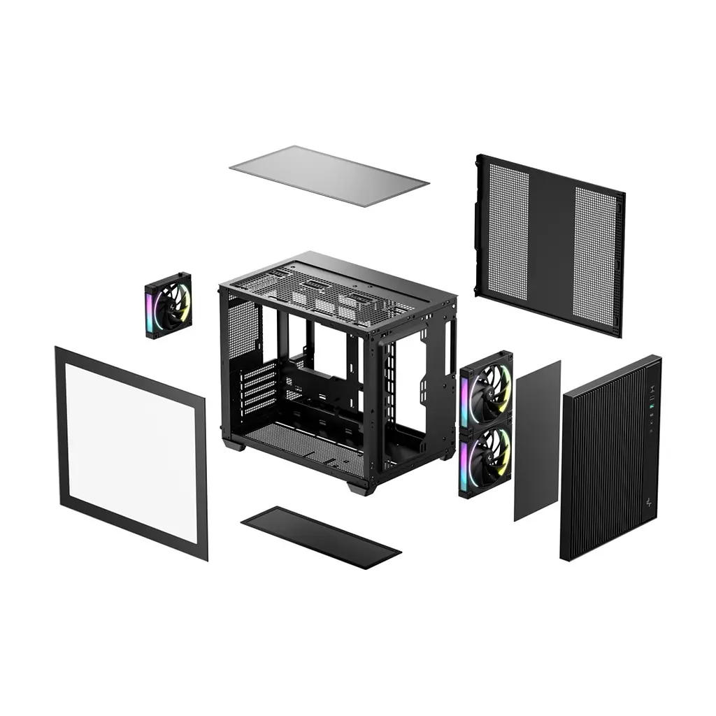 Корпус для ПК Deepcool CG330 Mesh 3F Black (R-CG330MESH-BKANM3-G) - фото 2