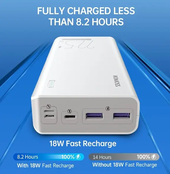 Power Bank 30000mAh Romoss Sense8F (PHP30-711-1133H) внешний аккумулятор - фото 4