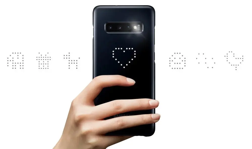 Чохол протиударний LED Cover EF-KG973 для Samsung Galaxy S10 (6.1") Black - фото 2