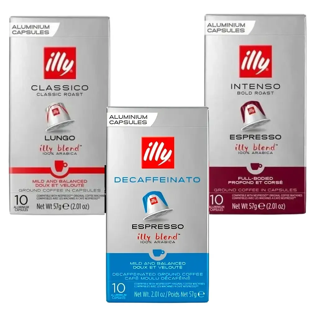 Набір кави в капсулах 3 види ILLY Nespresso Енергія 30 шт