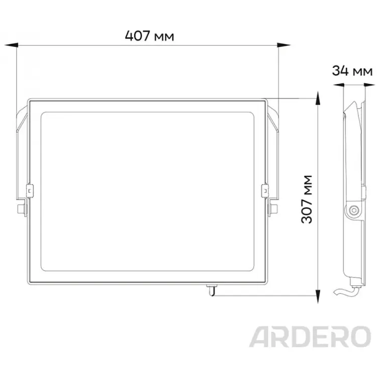 Світлодіодний прожектор Ardero LL-1200ARD 200 Вт 6500 K чорний (81029) - фото 3