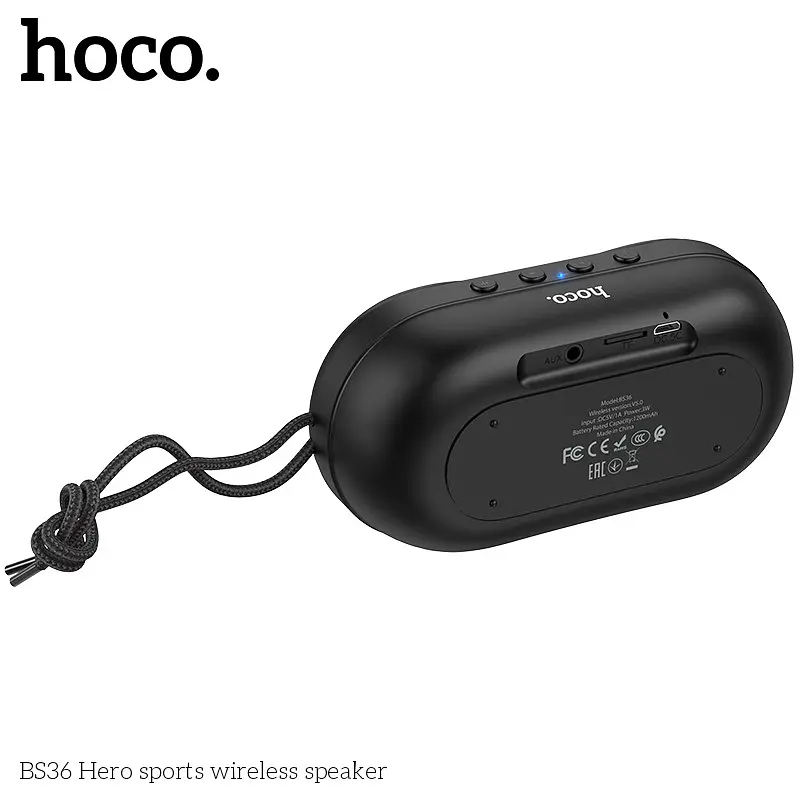 Портативна акустика Hoco Hero sports BT5.0 TWS BS36 чорна - фото 5
