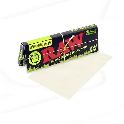 Папір для самокруток Raw Black Organic 1¼ Hemp - фото 2