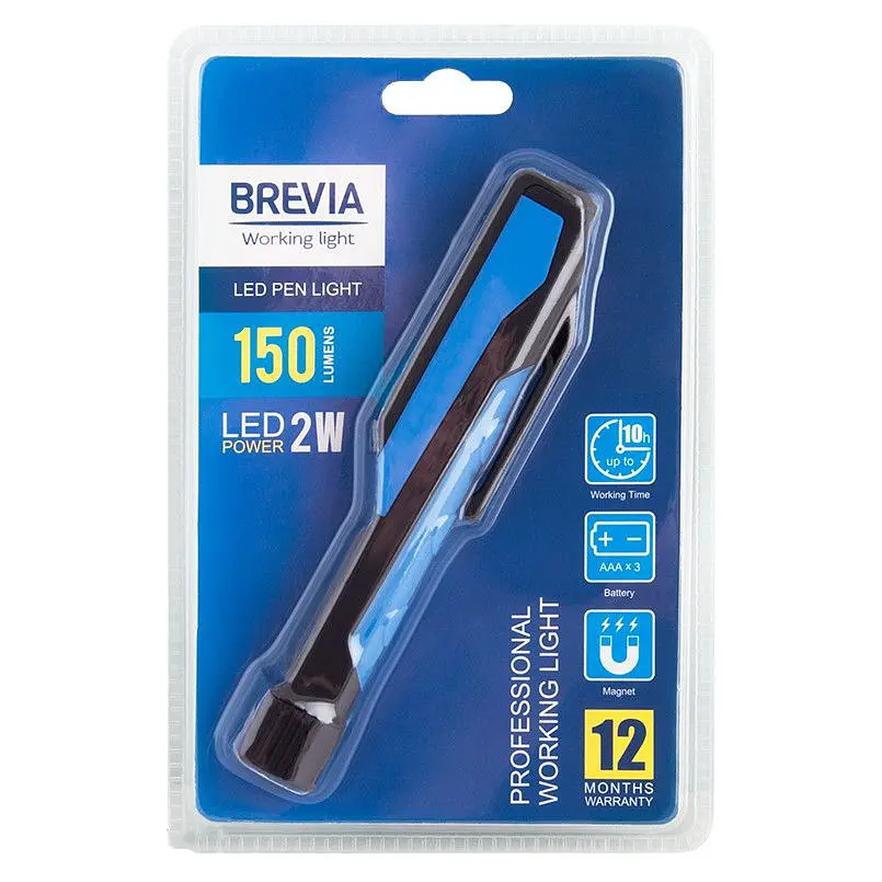 Ліхтар перенесення для СТО Brevia Led 2W COB / 150 lm +1W L=155 / магніт (№11390) - фото 3