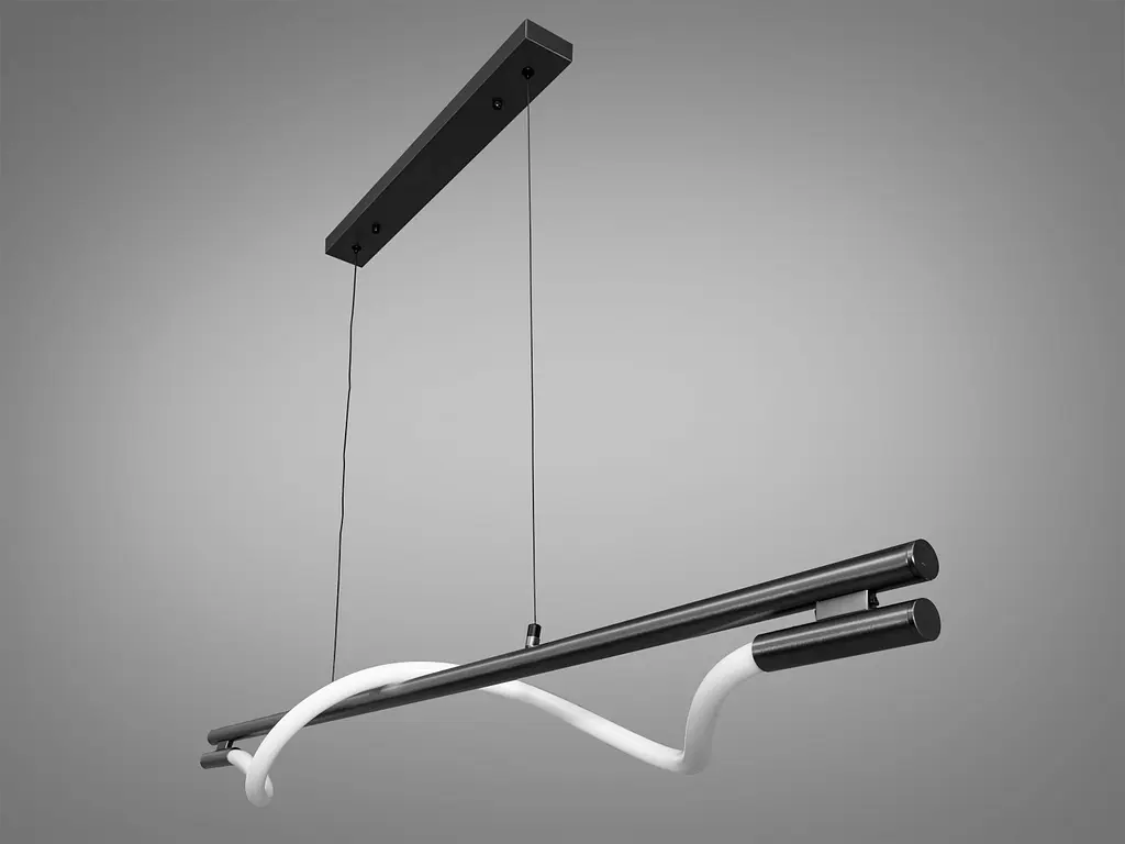 Сучасна світлодіодна люстра з серії "Роуплайт", чорний хром, 32W - фото 3