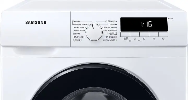 Пральна машина Samsung WW80T3040BW/UA 8 кг фронтальна вузька 14 програм швидкість віджиму 1400 об/хв Клас енергоспоживання A+++ 85x59.5x46.5 White - фото 5