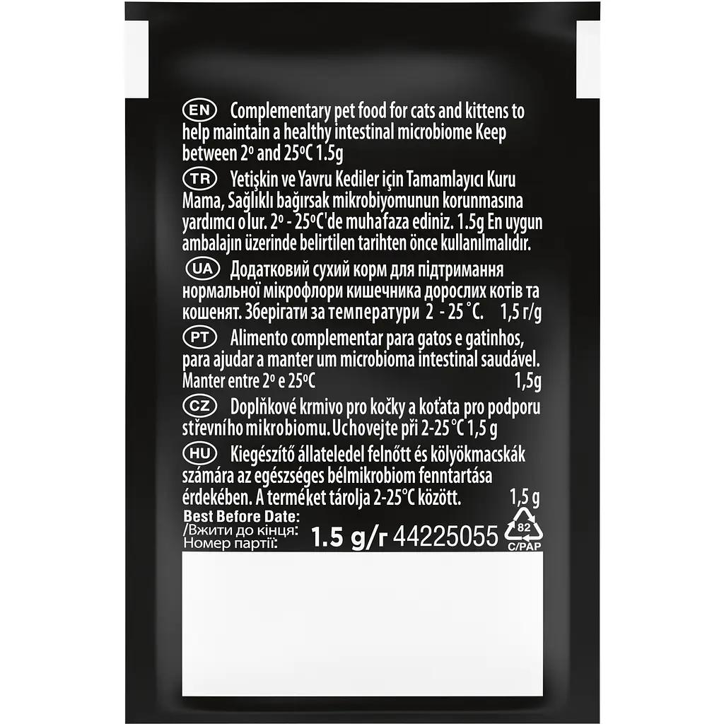 Пробіотик з пребіотиком для дорослих котів та кошенят Purina Pro Plan FortiFlora Plus для підтримання нормальної міклофлори кишечника 45 г (30 x 1.5 г) - фото 4