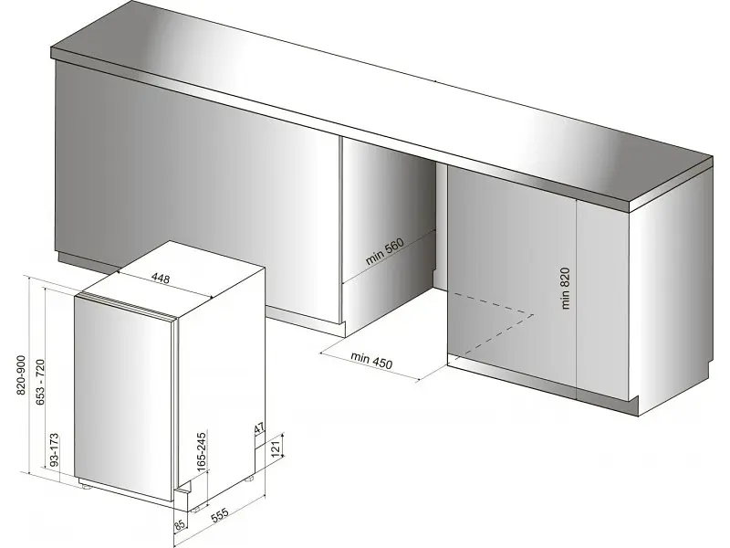 Встраиваемая посудомоечная машина Indesit DSIE 2B10 - фото 6
