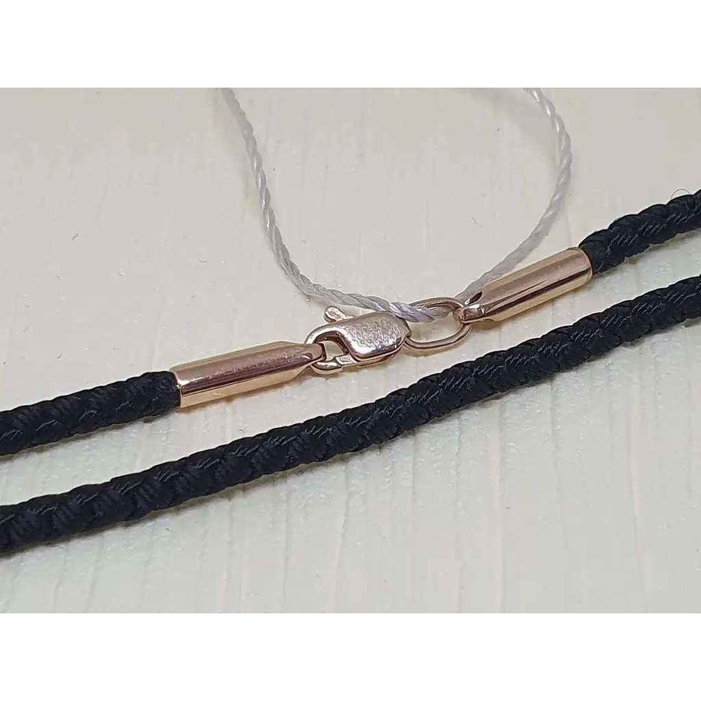 Ювелирный шелковый шнурок Семейные драгоценности с золотыми вставками. 1510571 60 - фото 2