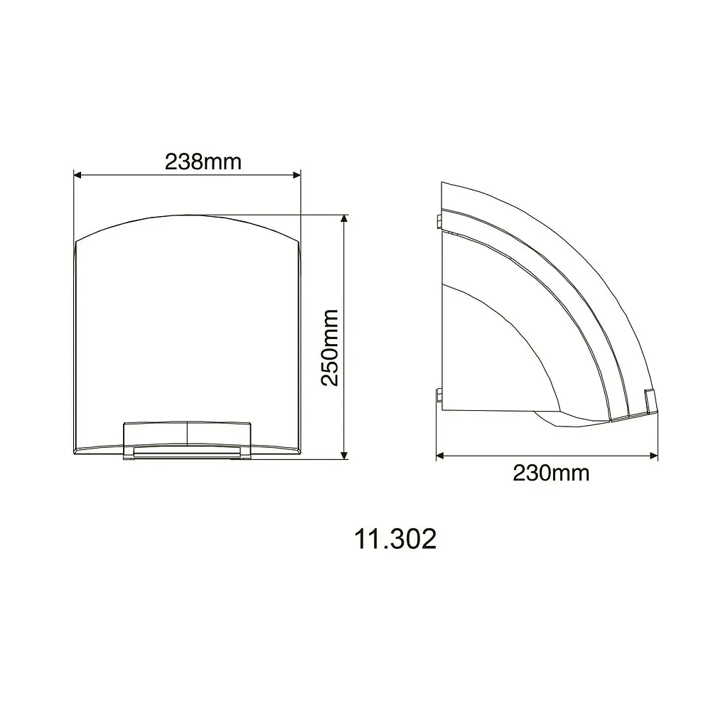 Сушарка для рук HOTEC 11.302 ABS White - фото 4