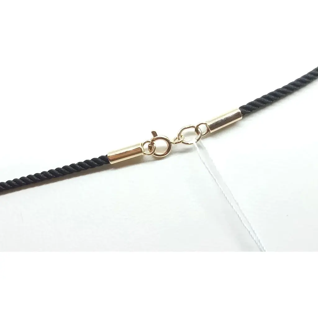 Ювелирный шнурок из текстиля Tango с золотыми вставками. 950058 65 - фото 3