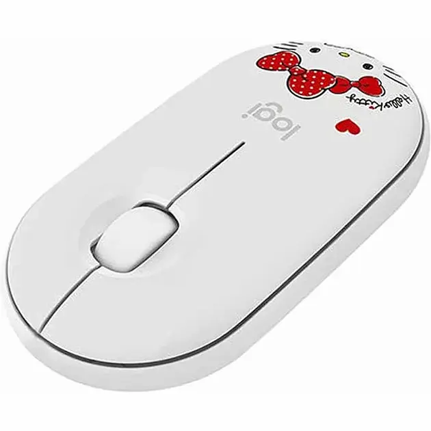 Мышь компьютерная Logitech Pebble M350 Hello Kitty White (910-006031) - фото 2