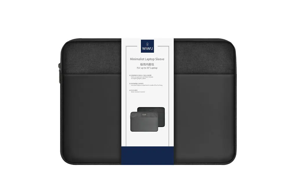 Чехол-папка Wiwu Minimalist Laptop Sleeve 16" Черный - фото 3