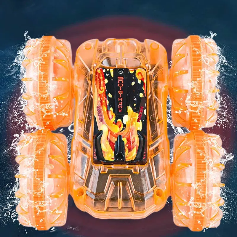 Машинка-амфібія на радіокеруванні YL-103 2.4G Transparent orange - фото 2